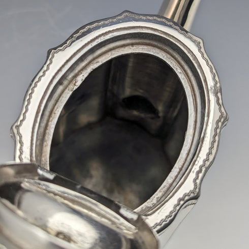 約 1890 年英國古董鍍銀咖啡壺本傑明·格雷森