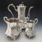 British Antique Victorian Style Silver Plated Coffee Set