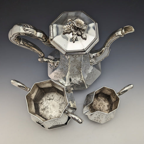 British Antique Victorian Style Silver Plated Coffee Set
