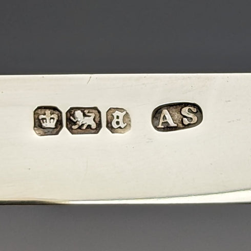 1893 年英國古董白色珍珠柄純銀刀片小刀,裝在 Arthur Worral Staniforth 盒中