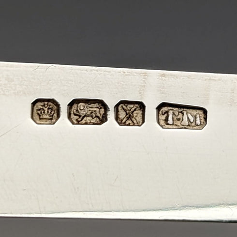 1890 年英國古董白色珍珠柄純銀刀片小刀,裝在 Thomas Marples 盒中