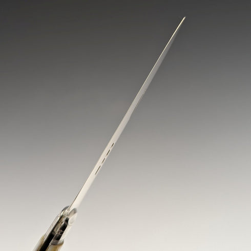 1890 年英國古董白色珍珠柄純銀刀片小刀,裝在 Thomas Marples 盒中