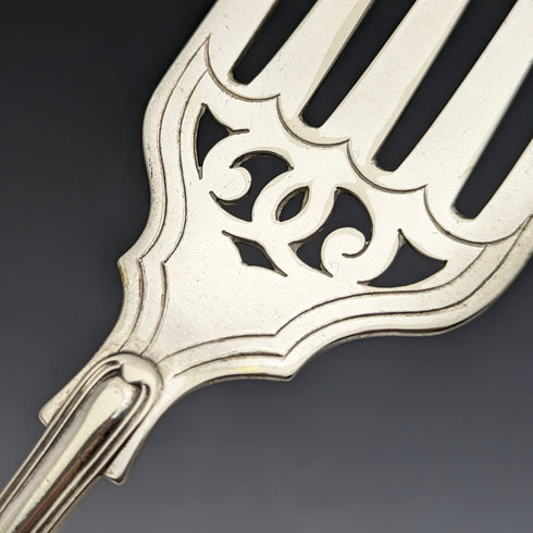 十九世紀末英國古董銀盤魚服務器套裝