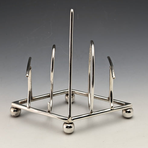 英国ヴィンテージ シルバープレート トーストラック 「TOAST」文字