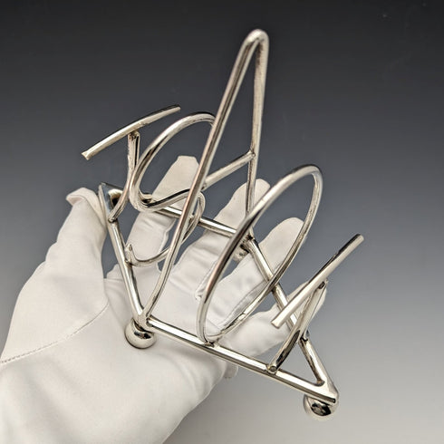 英国ヴィンテージ シルバープレート トーストラック 「TOAST」文字