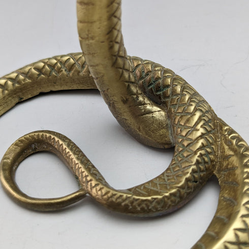 復古蛇形黃銅懷錶架展示架高度 13 厘米