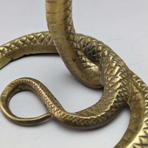 Vintage Snake Shape Brass Pocket Watch Holder Display Stand Height 13cm