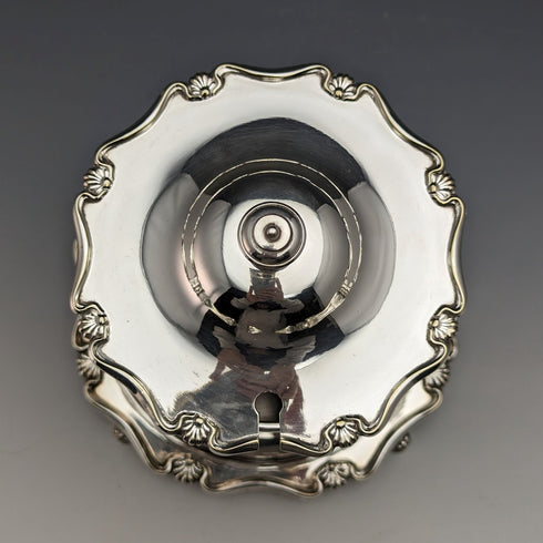 1910年 英国アンティーク シルバープレート製 ジャムバレル Atkin Brothers