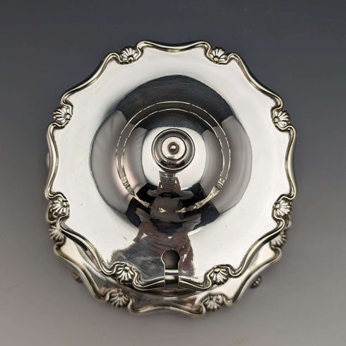 1910年 英国アンティーク シルバープレート製 ジャムバレル Atkin Brothers