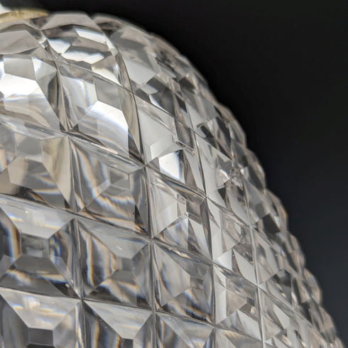 1912 年英國古董切割玻璃餅乾桶純銀蓋 Goldsmiths & Silversmiths