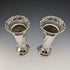 1899 British Antique Sterling Silver Vase Pair with Earring Decoration Total 445g Manoah Rhodes