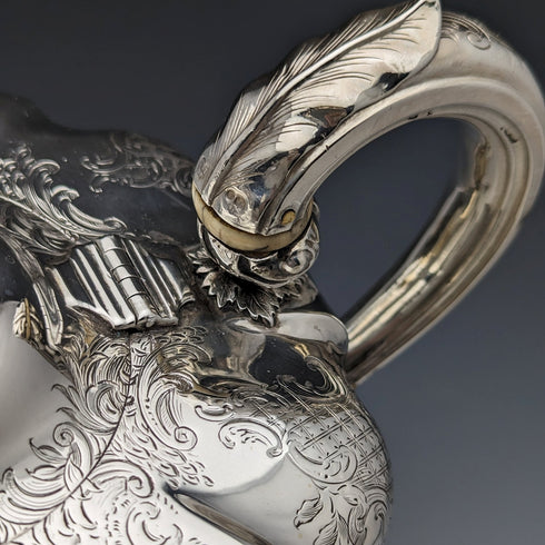 1847 年英國古董純銀瓜形茶壺 696 克 Charles&George