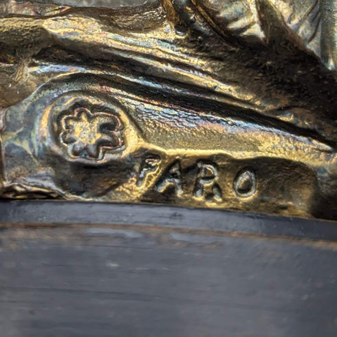 ヴィンテージ ゴールドプレート イーグル フィギュリン 木製土台