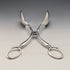 British antique silver plated salad tongs