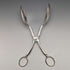 British antique silver plated salad tongs