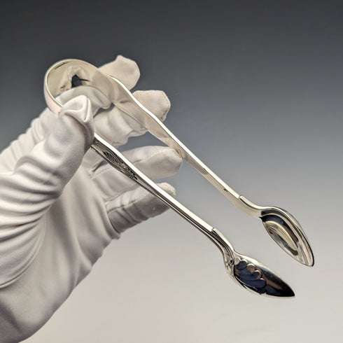 英国アンティーク シルバープレート製 キングスパターン シュガートング Martin Hall