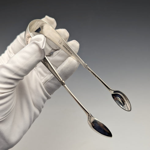 英国アンティーク シルバープレート製 シュガートング Daniel & Arter