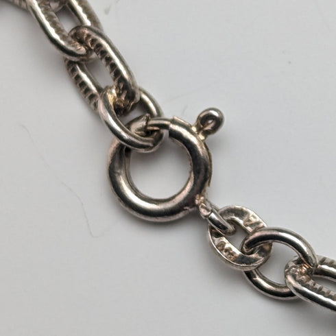 英国ヴィンテージ 純銀製 チャームブレスレット 19g