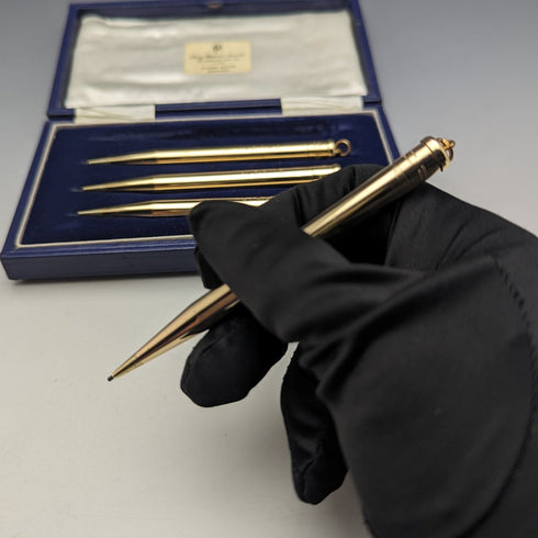 英國復古 Yard O' Red 捲金自動鉛筆 4 件裝盒裝