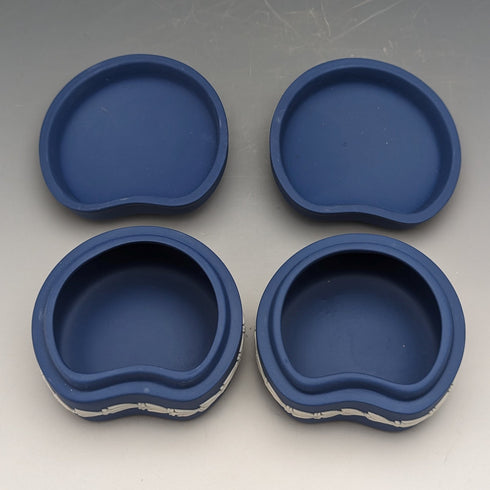 1977年 英国ウェッジウッド エリザベス女王ジュビリー キャンディーボックスペア ロイヤルブルー