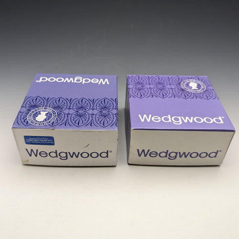 1977年 英国ウェッジウッド エリザベス女王ジュビリー キャンディーボックスペア ロイヤルブルー