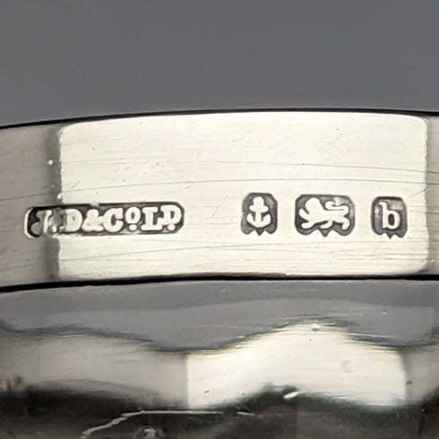 1901 British Antique Sterling Silver Decorated Etched Glass Vase Johnson Durban