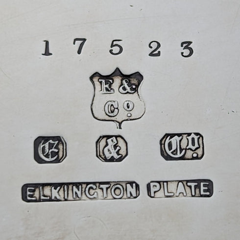 1910年頃 英国アンティーク シルバープレート製 ビスケットバレル Elkington