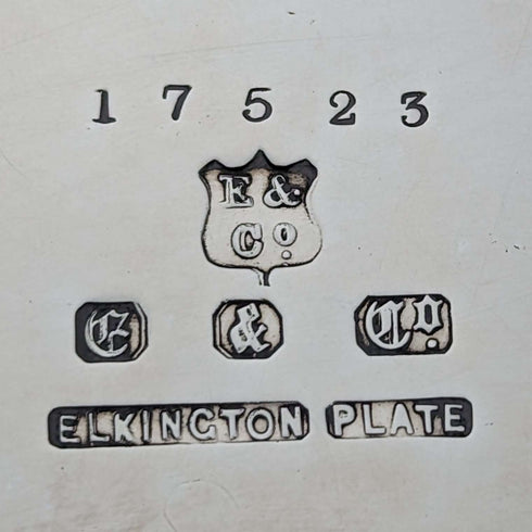 1910年頃 英国アンティーク シルバープレート製 ビスケットバレル Elkington