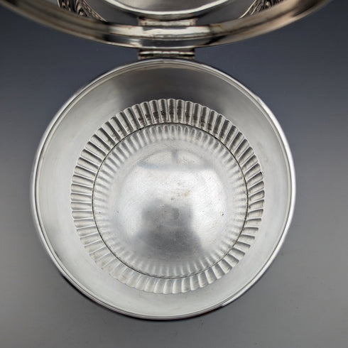 1910年頃 英国アンティーク シルバープレート製 ビスケットバレル Elkington