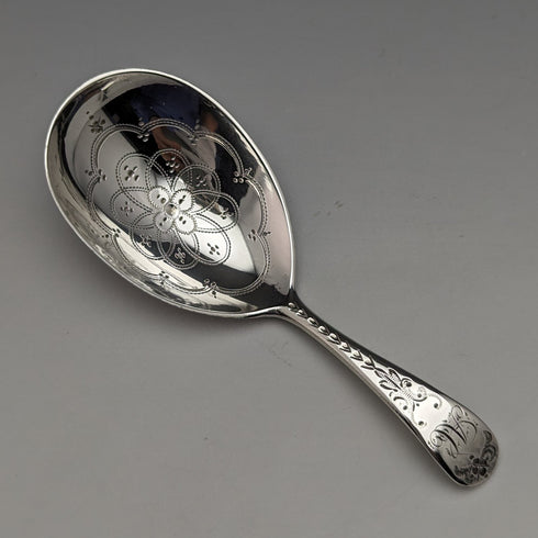 1872 British Antique Sterling Silver Tea Caddy Spoon GEORGE WILLIAM ADAMS