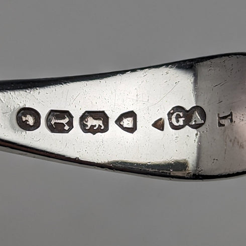 1872 British Antique Sterling Silver Tea Caddy Spoon GEORGE WILLIAM ADAMS