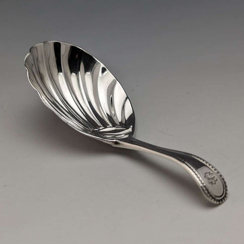 1874 British Antique Sterling Silver Tea Caddy Spoon GEORGE WILLIAM ADAMS