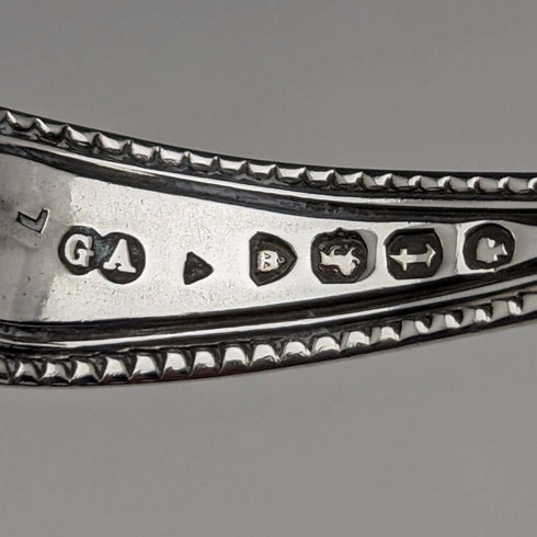 1874 British Antique Sterling Silver Tea Caddy Spoon GEORGE WILLIAM ADAMS