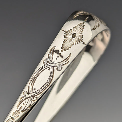 1871 年英國古董純銀糖鉗 41 克蘇格蘭 R Stewart