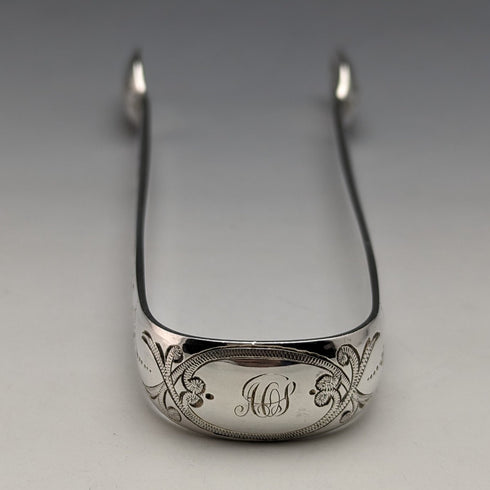 1871 年英國古董純銀糖鉗 41 克蘇格蘭 R Stewart