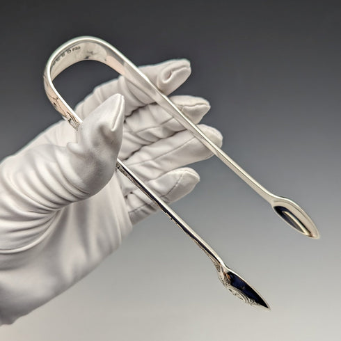 1871 年英國古董純銀糖鉗 41 克蘇格蘭 R Stewart