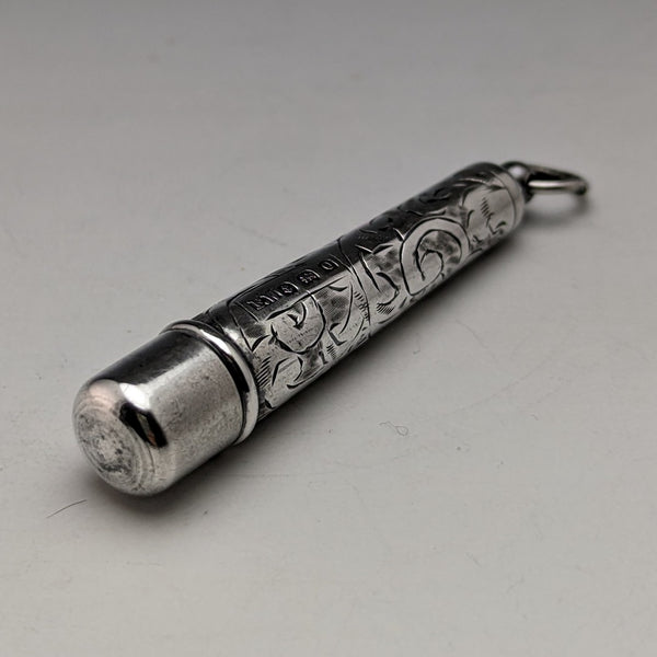1913 British Antique Sterling Silver Needle Case FRANCIS WEBB