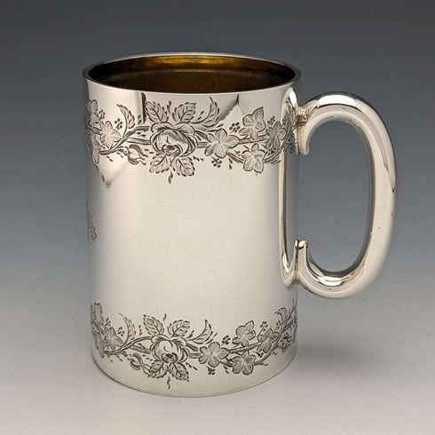 1874 British Antique Sterling Silver Mug 141g Mark Willis & Co.