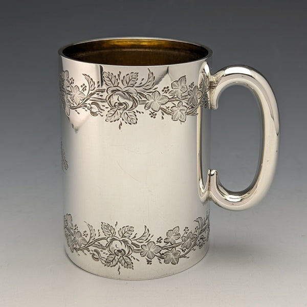 1874 英國古董純銀馬克杯 141 克 Mark Willis & Co.