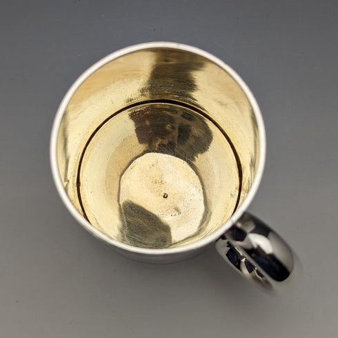 1874 British Antique Sterling Silver Mug 141g Mark Willis & Co.