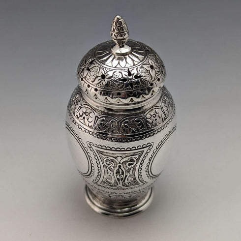1871 British Vintage Sterling Silver Pepperette Condiment Condiment 58g Walter & John Barnard
