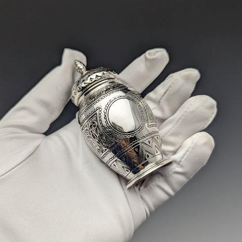 1871 年英國復古純銀胡椒調味調味品 58 克 Walter & John Barnard