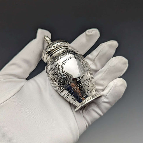 1871 British Vintage Sterling Silver Pepperette Condiment Condiment 58g Walter & John Barnard