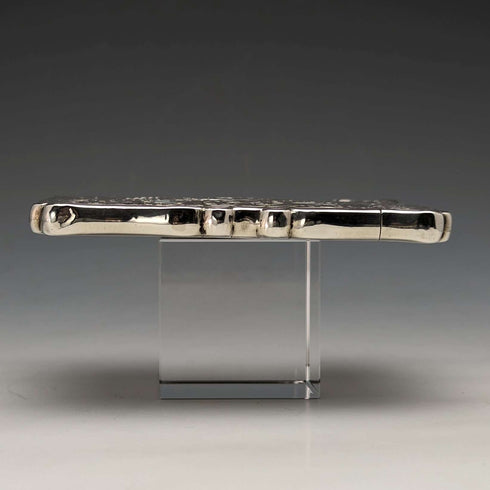 1872 British Antique Sterling Silver Card Case 54g FREDERICK MARSON