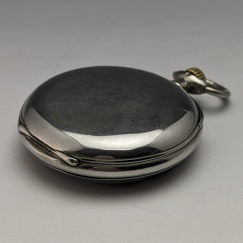 1897年頃 アンティーク ロンジン 懐中時計 クリスタルパック オープンフェース 動作良好