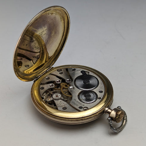 Antique Swiss LANCO pocket watch Art Deco gold plated case in good working order