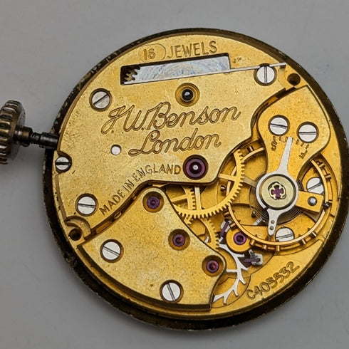 英國復古 JW Benson 手錶 SMITH 機芯 Denison 錶殼運作良好