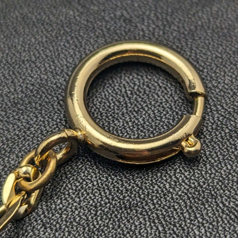 K24 Gold Plated Pull Ring Type Albert Chain Fancy Link