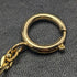 K24 Gold Plated Pull Ring Type Albert Chain Fancy Link