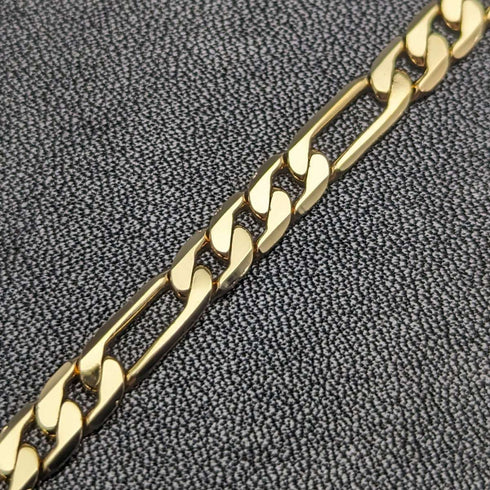 K24 Gold Plated Pull Ring Type Albert Chain Fancy Link